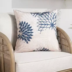 Kirklands Home Navy Floral Chevron Outdoor Throw Pillow Blue Online