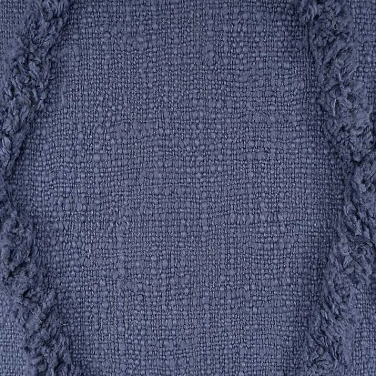 Pillows>Kirklands Home Navy Fringe Diamond Pillow, 18 in. Blue