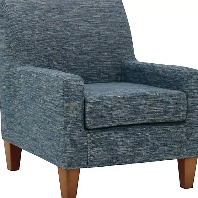 Kirklands Home Navy Fynn Upholstered Accent Chair Blue New