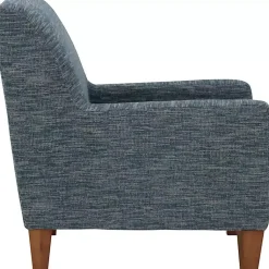 Kirklands Home Navy Fynn Upholstered Accent Chair Blue New
