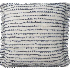 Pillows>Kirklands Home Navy Handstitched Stripes Throw Pillow Blue