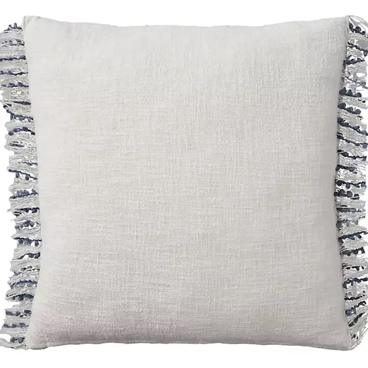 Pillows>Kirklands Home Navy Handstitched Stripes Throw Pillow Blue