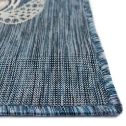 Kirklands Home Navy Harrison Turtle Indoor/Outdoor Area Rug, 4x7 Blue Clearance