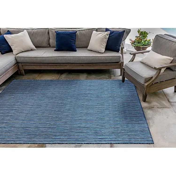 Kirklands Home Navy Intertwine Indoor/Outdoor Area Rug, 6x9 Blue Online