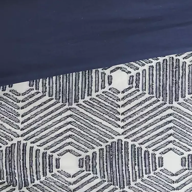 Kirklands Home Navy Jacquard 3-pc. California King Comforter Set Clearance