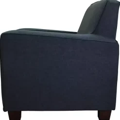 Kirklands Home Navy Johnston Upholstered Accent Chair Blue New