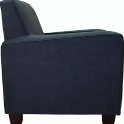 Kirklands Home Navy Johnston Upholstered Accent Chair Blue New