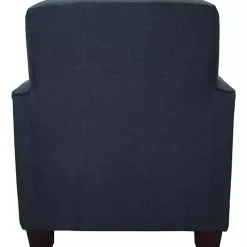 Kirklands Home Navy Johnston Upholstered Accent Chair Blue New
