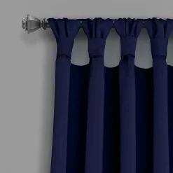 Kirklands Home Navy Knotted Curtain Panel Set, 84 in. Blue Best