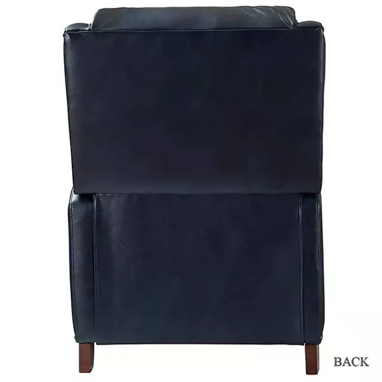 Kirklands Home Navy Leather Nailhead Traditional Recliner Blue Discount