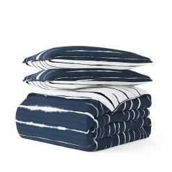 Kirklands Home Navy Linear Reversible 2-pc. Twin Quilt Set New