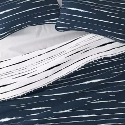 Kirklands Home Navy Linear Reversible 2-pc. Twin Quilt Set New
