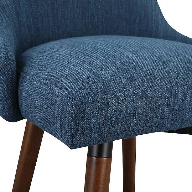 Kirklands Home Navy Mid-Century Modern Swivel Counter Stool Blue Clearance