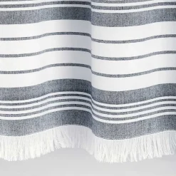 Kirklands Home Navy Nantucket Tassel Fringe Shower Curtain Blue Online