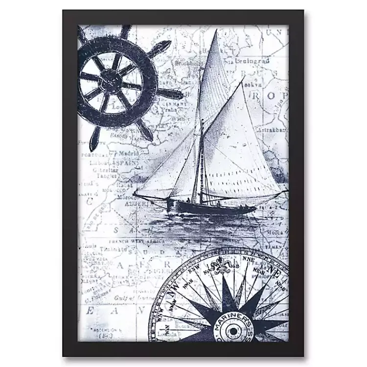 Kirklands Home Navy Nautical Framed Canvas Art Print Online