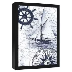 Kirklands Home Navy Nautical Framed Canvas Art Print Online
