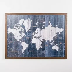 Kirklands Home Navy Old World Map Framed Art Print