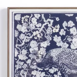 Kirklands Home Navy Peacock Framed Art Print Online