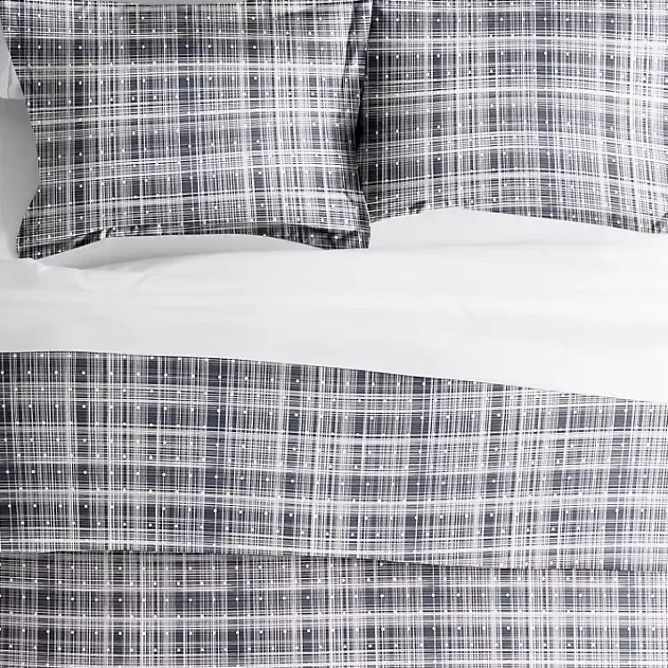 Kirklands Home Navy Plaid Polka Dot 2-pc. Twin Duvet Cover Set Online
