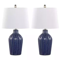 Kirklands Home Navy Rockwell Table Lamps, Set of 2 Blue