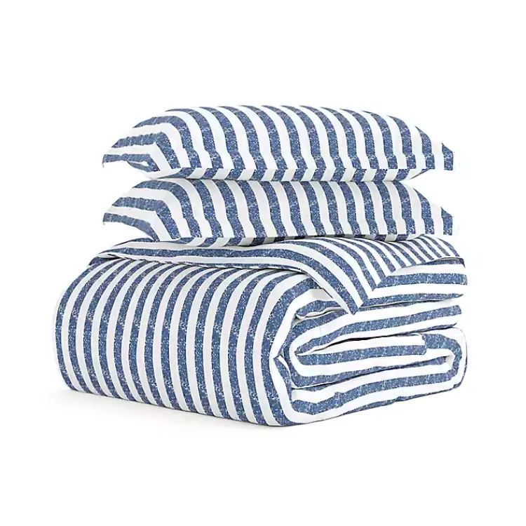 Kirklands Home Navy Rugged Stripe 2-pc. Twin Duvet Cover Set Best
