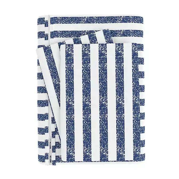 Kirklands Home Navy Rugged Stripe 2-pc. Twin Duvet Cover Set Best