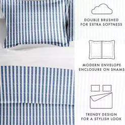 Kirklands Home Navy Rugged Stripe 2-pc. Twin Duvet Cover Set Best