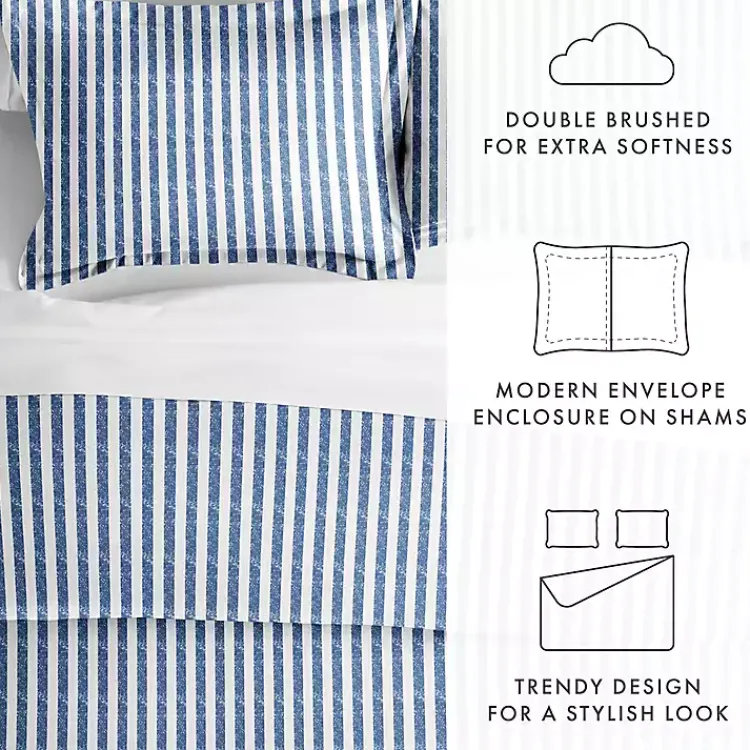 Kirklands Home Navy Rugged Stripe 2-pc. Twin Duvet Cover Set Best