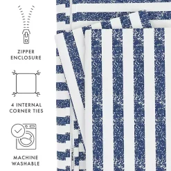 Kirklands Home Navy Rugged Stripe 2-pc. Twin Duvet Cover Set Best