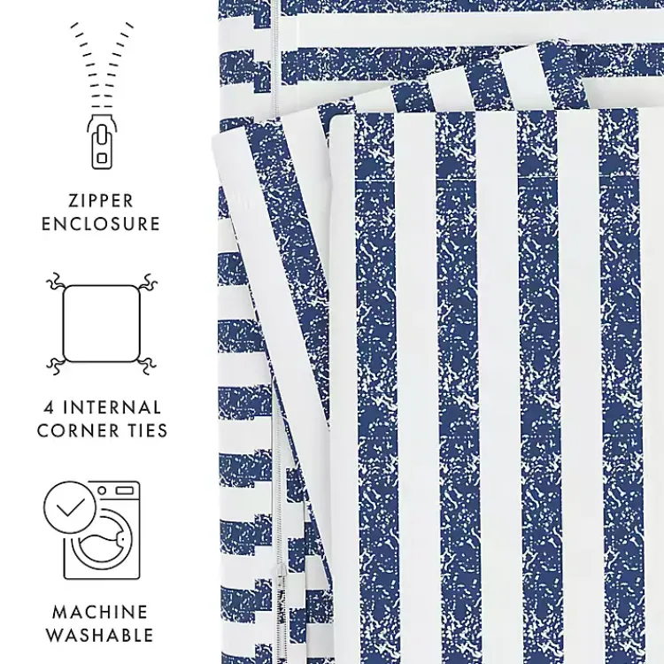Kirklands Home Navy Rugged Stripe 2-pc. Twin Duvet Cover Set Best