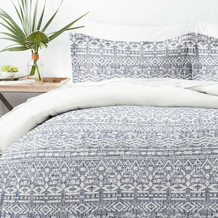 Kirklands Home Navy Rustic 3-pc. King Duvet Cover Set Best