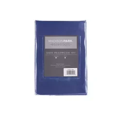 Kirklands Home Navy Satin Standard 2-pc. Pillow Case Set Blue