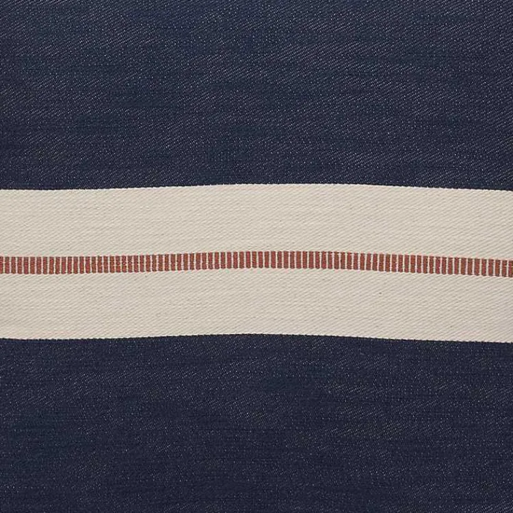 Pillows>Kirklands Home Navy Single Stripe Pillow Blue