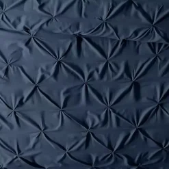 Kirklands Home Navy Soft Pinched 3-pc. Twin Duvet Cover Set Blue New
