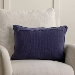 Pillows>Kirklands Home Navy Stitched Noel Lumbar Pillow
