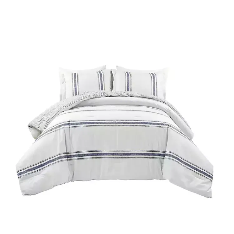 Kirklands Home Navy Stripe 3-pc. Full/Queen Comforter Set Discount
