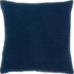 Pillows>Kirklands Home Navy Subtle Striped Oversized Pillow Blue