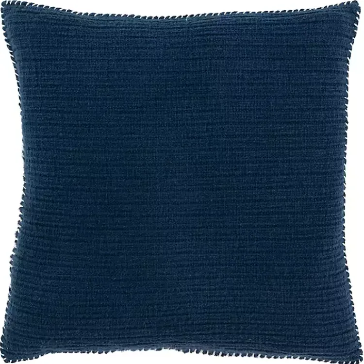 Pillows>Kirklands Home Navy Subtle Striped Oversized Pillow Blue