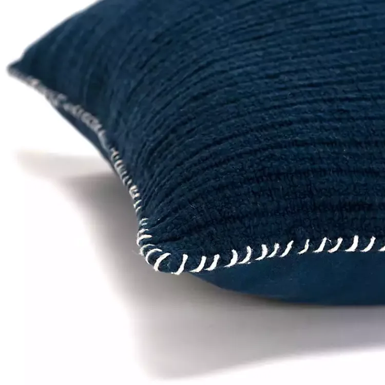 Pillows>Kirklands Home Navy Subtle Striped Oversized Pillow Blue