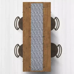 Kirklands Home Navy Succulent Pattern Table Runner Clearance