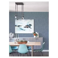 Kirklands Home Navy Textured Cross Woven Peel & Stick Wallpaper Blue Hot