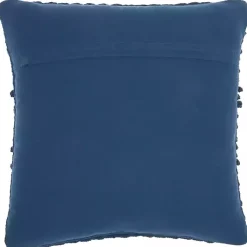 Pillows>Kirklands Home Navy Textured Stripes Pillow Blue