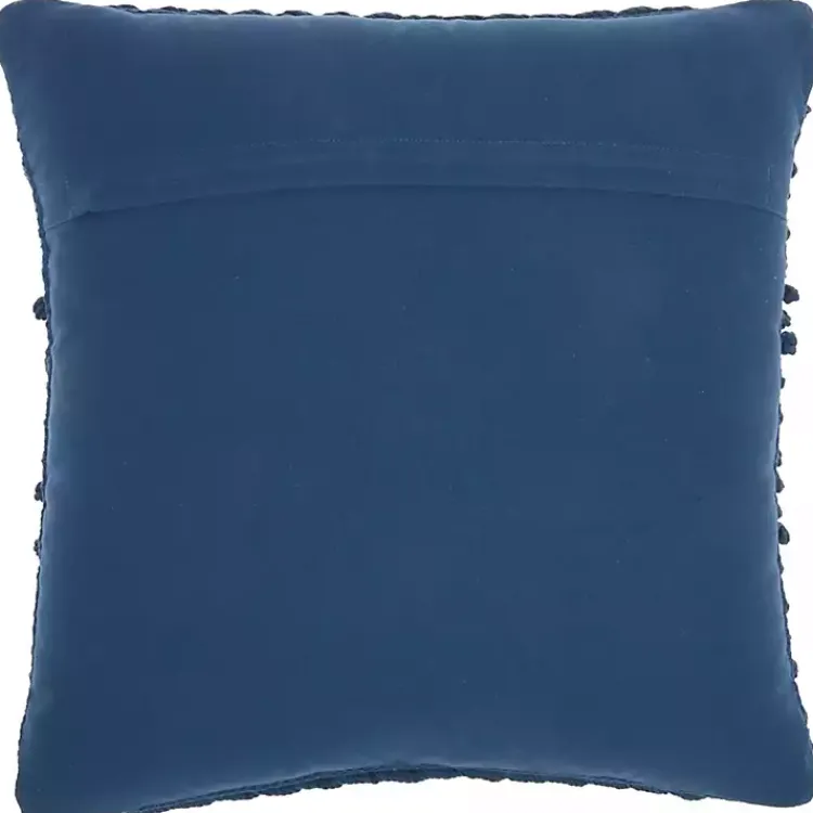 Pillows>Kirklands Home Navy Textured Stripes Pillow Blue