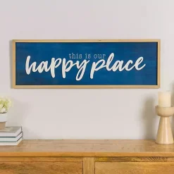 Kirklands Home Navy This is Our Happy Place Wall Plaque Hot