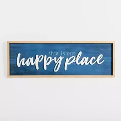 Kirklands Home Navy This is Our Happy Place Wall Plaque Hot