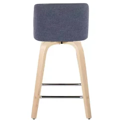 Kirklands Home Navy Torino Upholstered Counter Stools, Set of 2 Blue Clearance