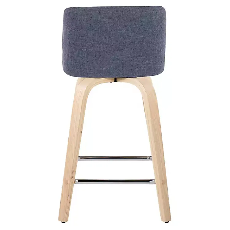 Kirklands Home Navy Torino Upholstered Counter Stools, Set of 2 Blue Clearance