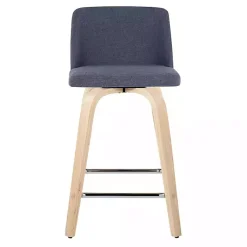Kirklands Home Navy Torino Upholstered Counter Stools, Set of 2 Blue Clearance