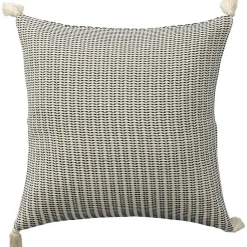 Pillows>Kirklands Home Navy Trapeze Organic Cotton Throw Pillow