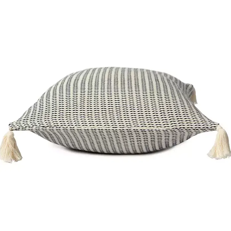 Pillows>Kirklands Home Navy Trapeze Organic Cotton Throw Pillow